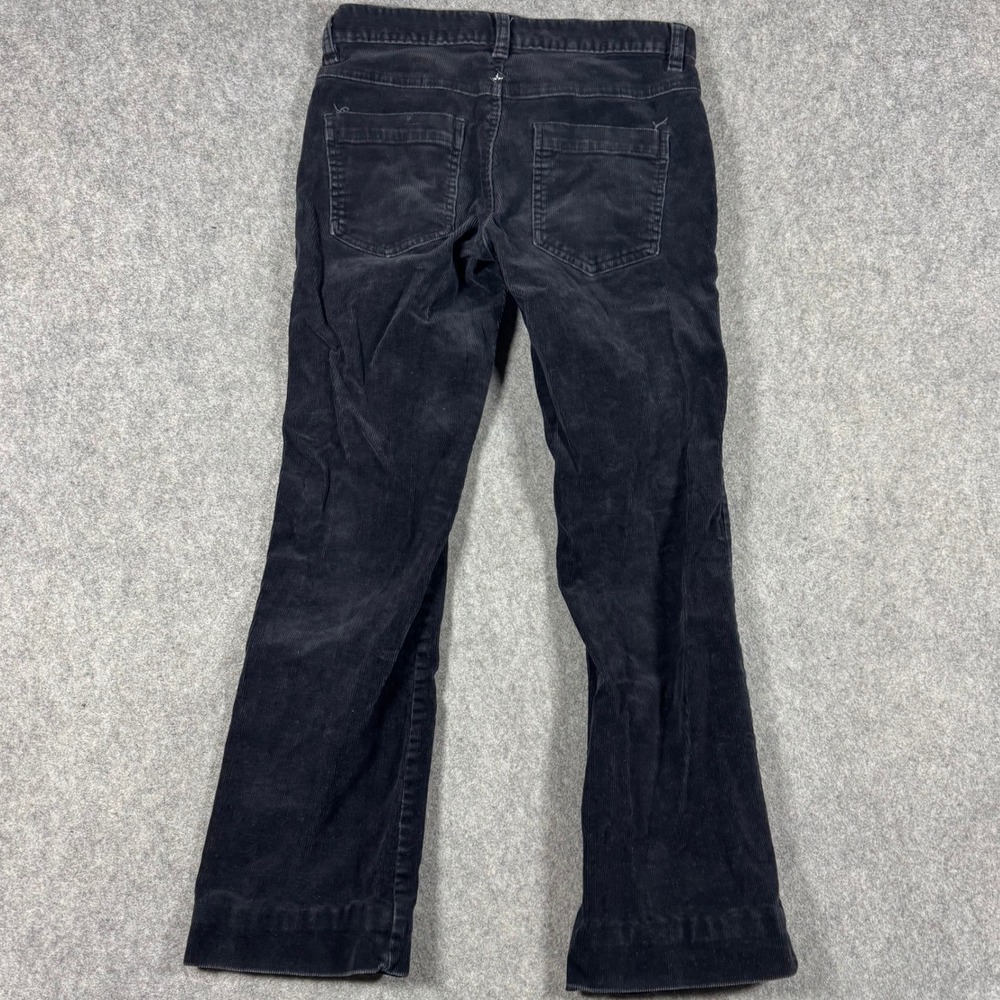 Prana Corduroy Pants Womens 2 Black Straight Leg Patch Pocket Outdoor Casual - Picture 5 of 10